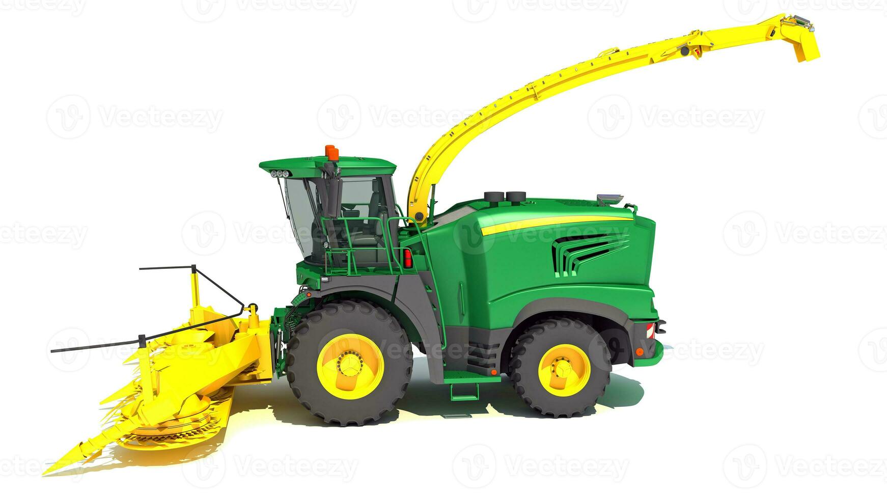 Combine Harvester farm equipment 3D rendering on white background photo