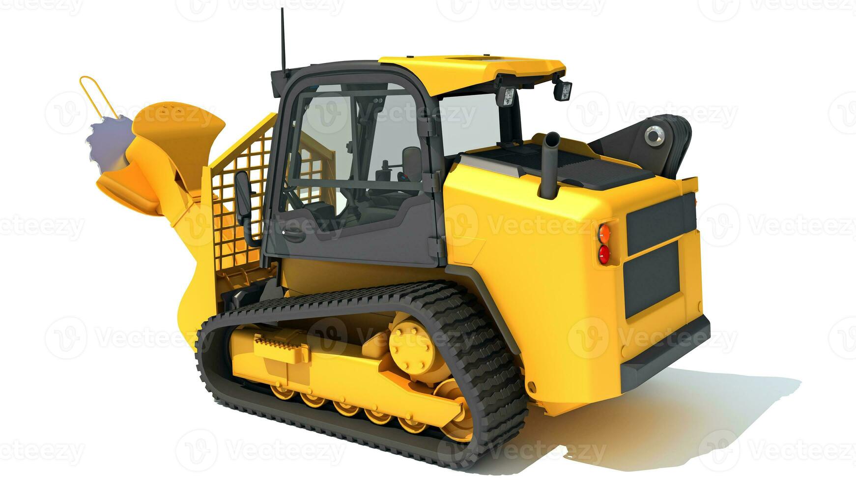 Skid Steer Loader 3D rendering on white background photo