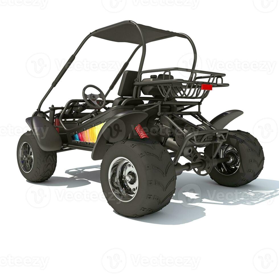 Off Road Dune Buggy 3D rendering on white background photo