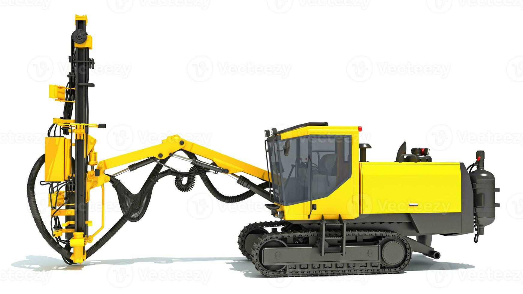 Surface Drilling Rig heavy construction machinery 3D rendering on white background photo