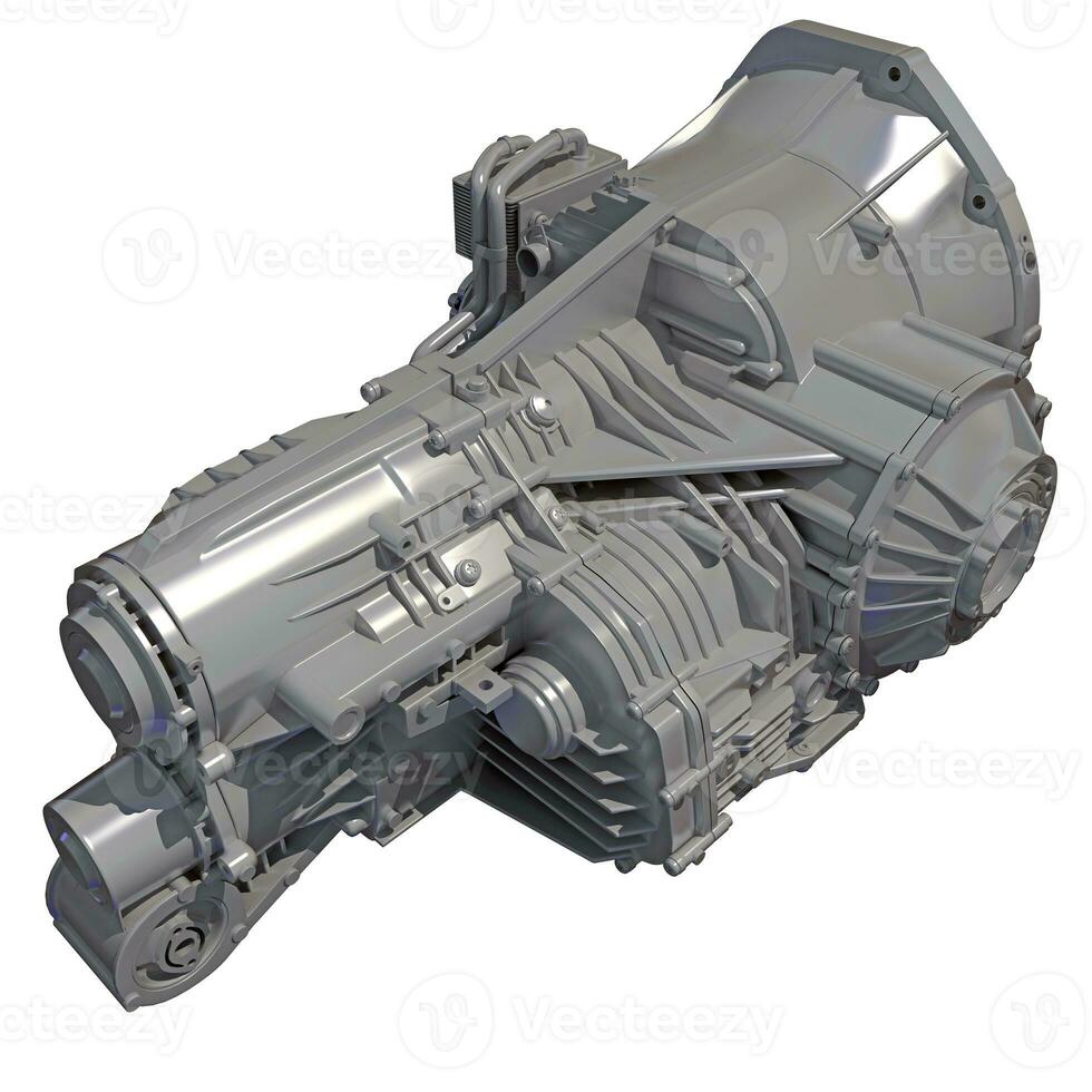 Car Transmission 3D rendering on white background photo