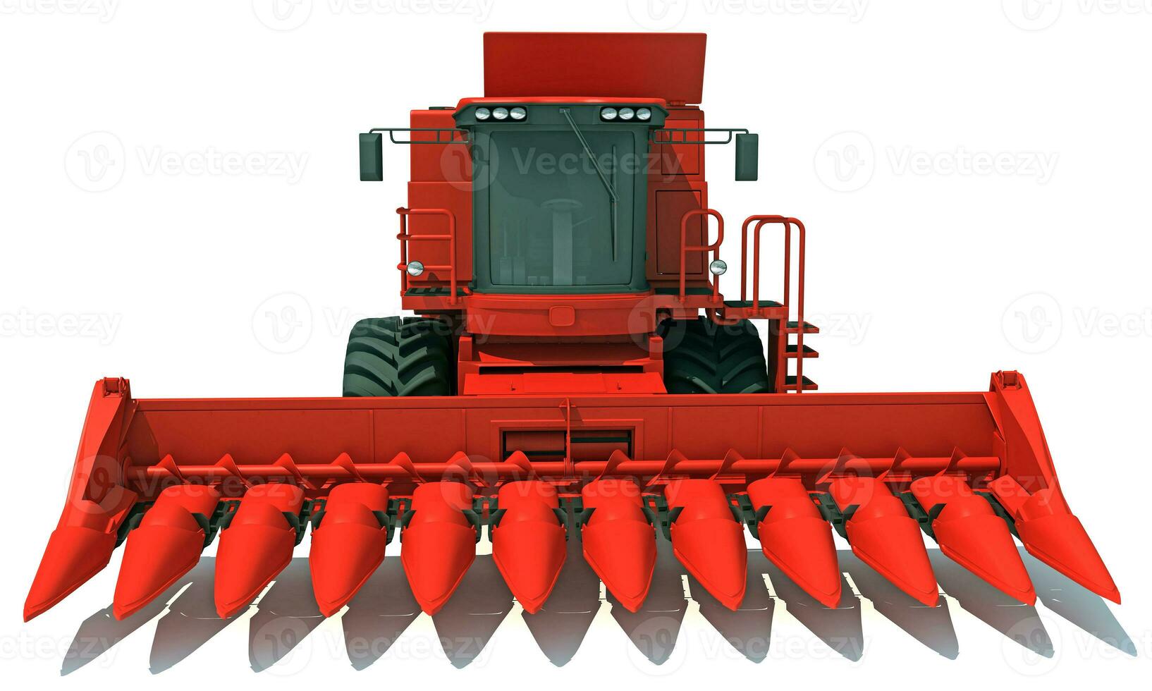 Farm Combine Harvester 3D rendering on white background photo