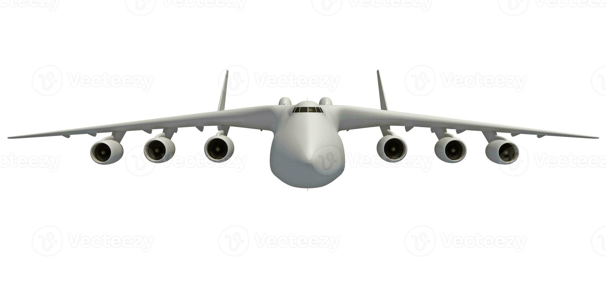 Large cargo aircraft 3D rendering on white background photo