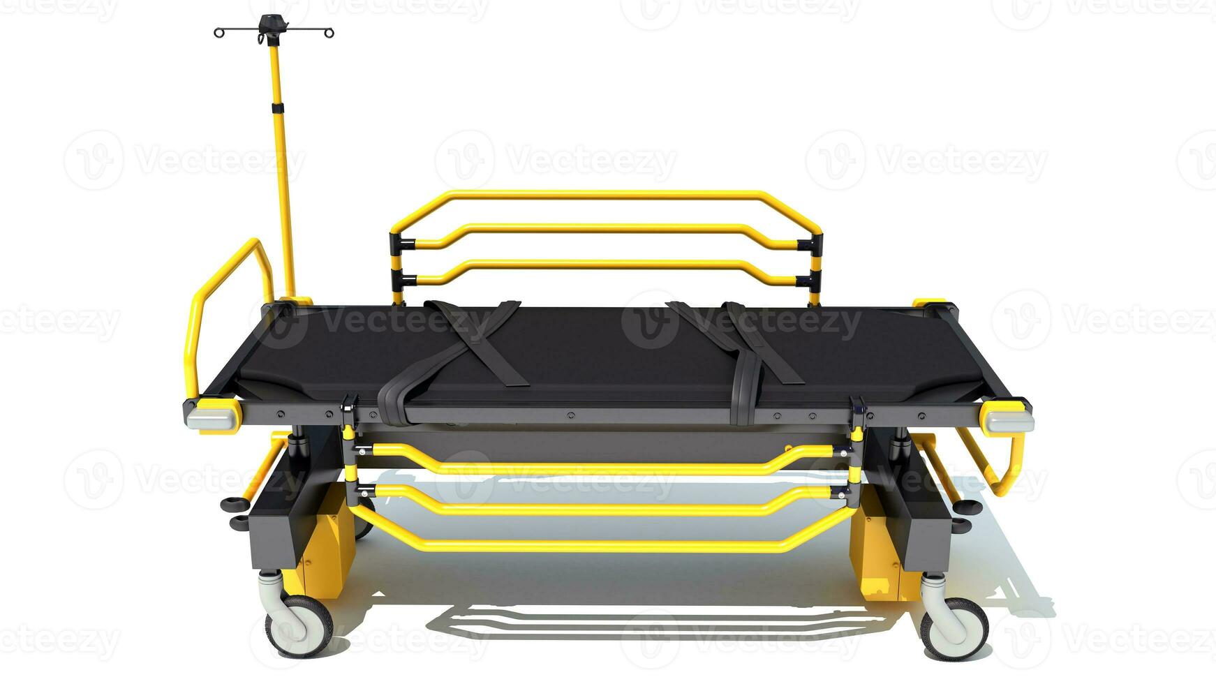 Medical Stretcher Trolley 3D rendering on white background photo