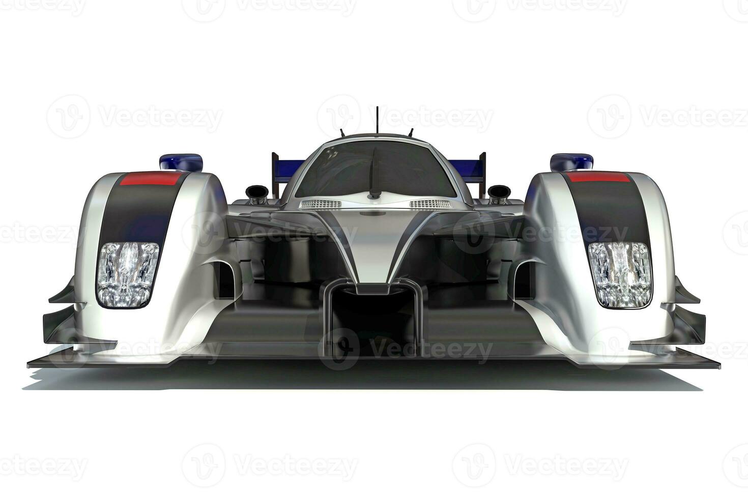 Race Car 3D rendering on white background photo