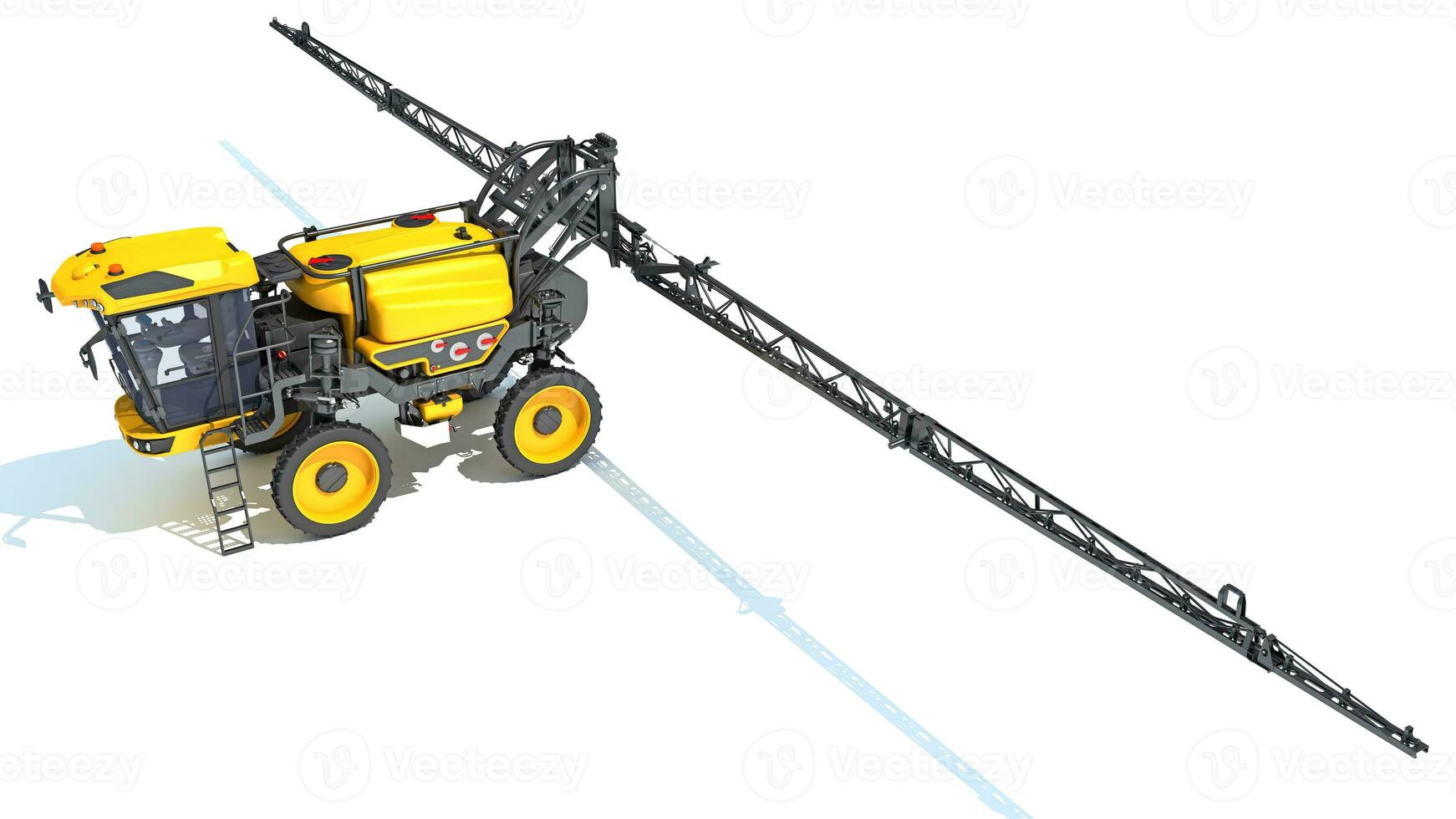 Self Propelled Farm Sprayer 3D rendering on white background photo