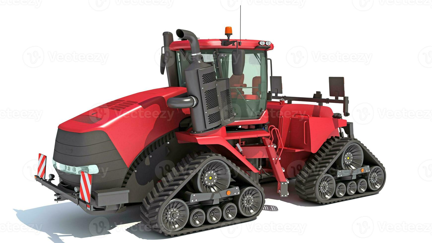 Tracked Articulated Farm Tractor 3D rendering on white background photo