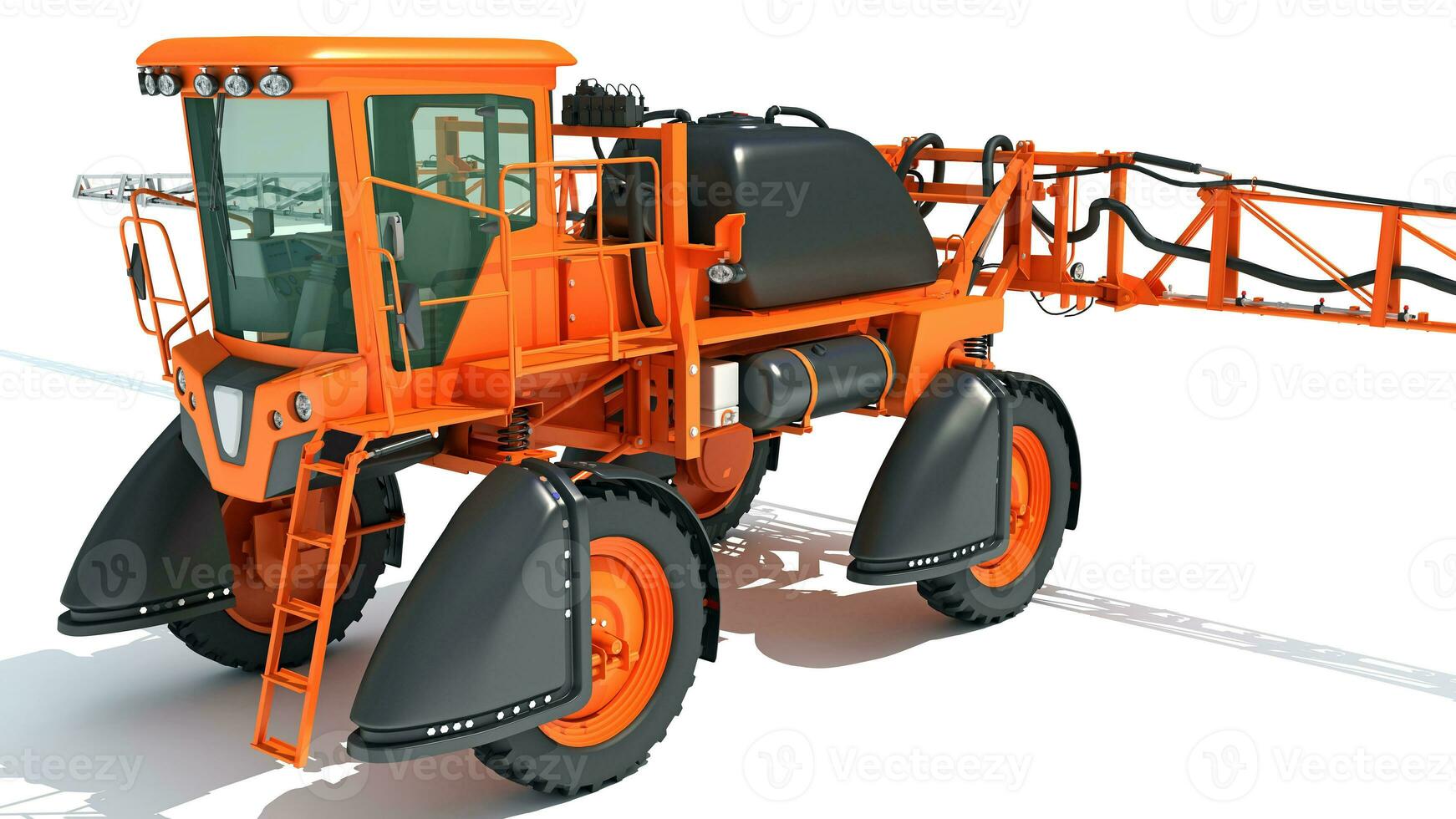 Self Propelled Farm Sprayer 3D rendering on white background photo