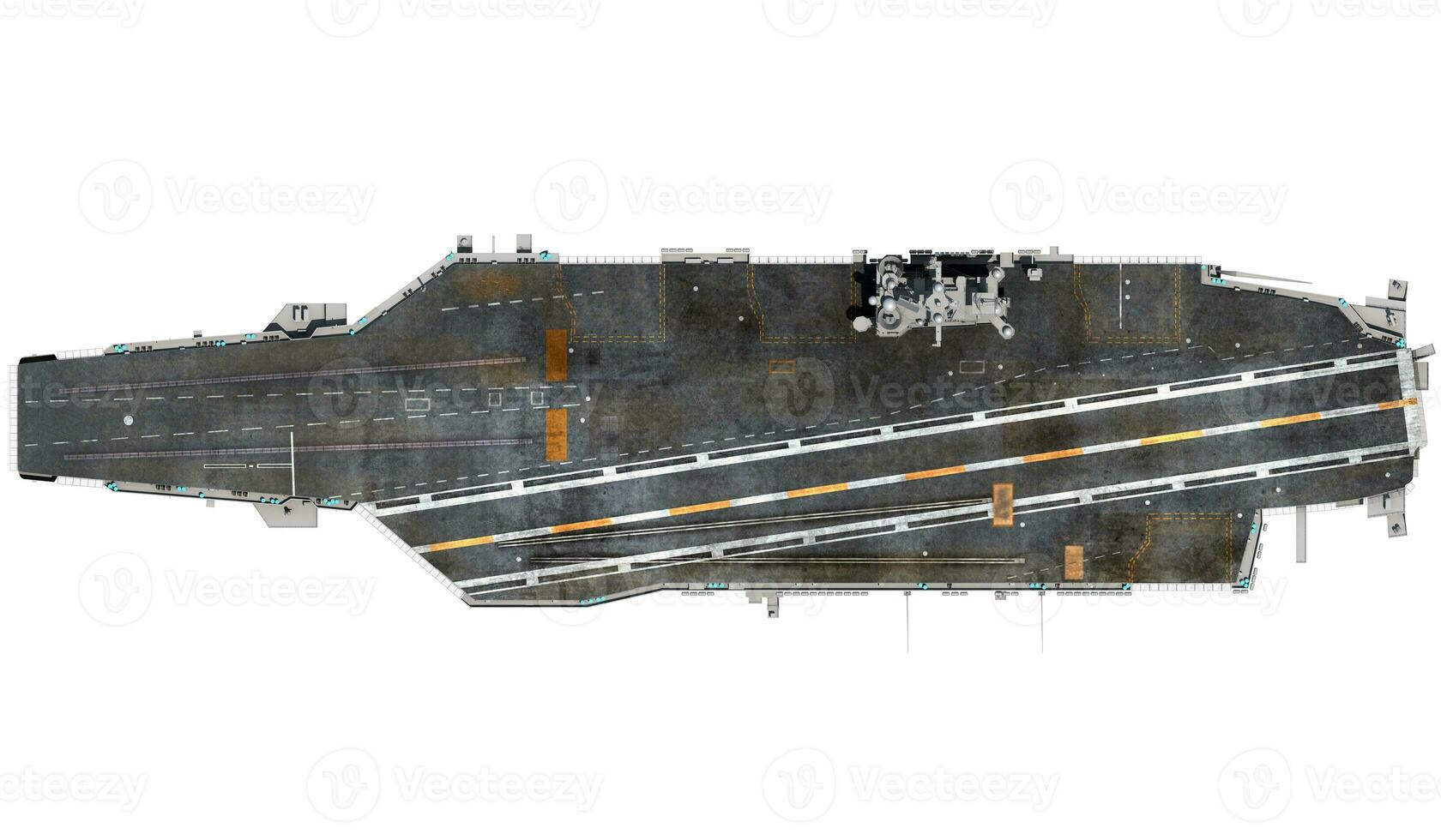 Aircraft carrier military warship, navy 3D rendering ship photo