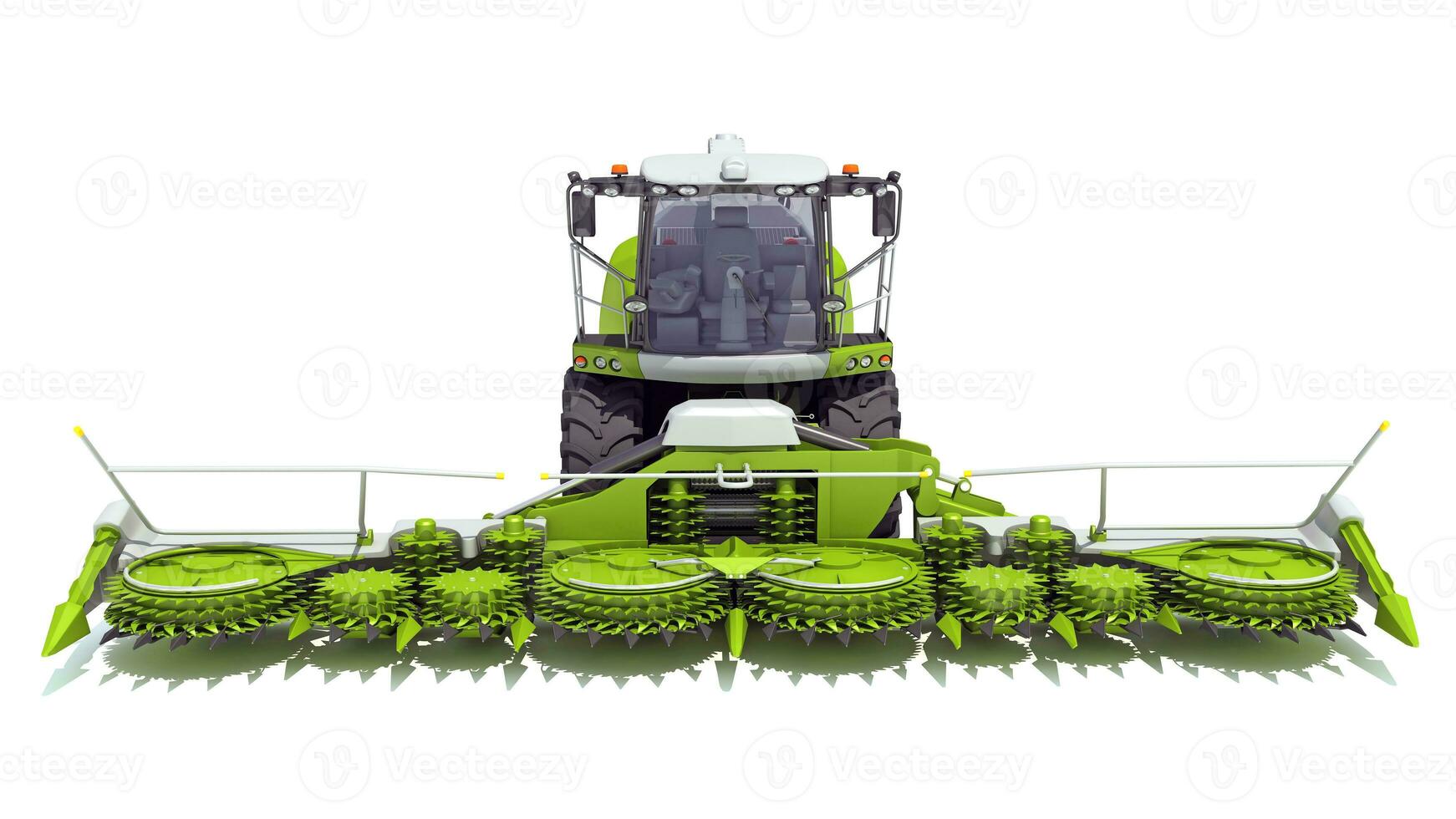 Combine Harvester 3D rendering on white background photo