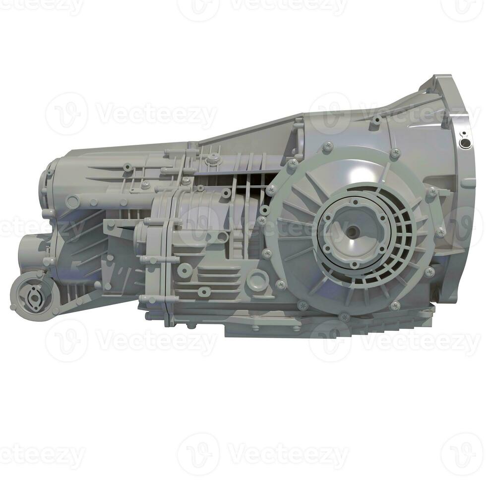 Car Transmission 3D rendering on white background photo