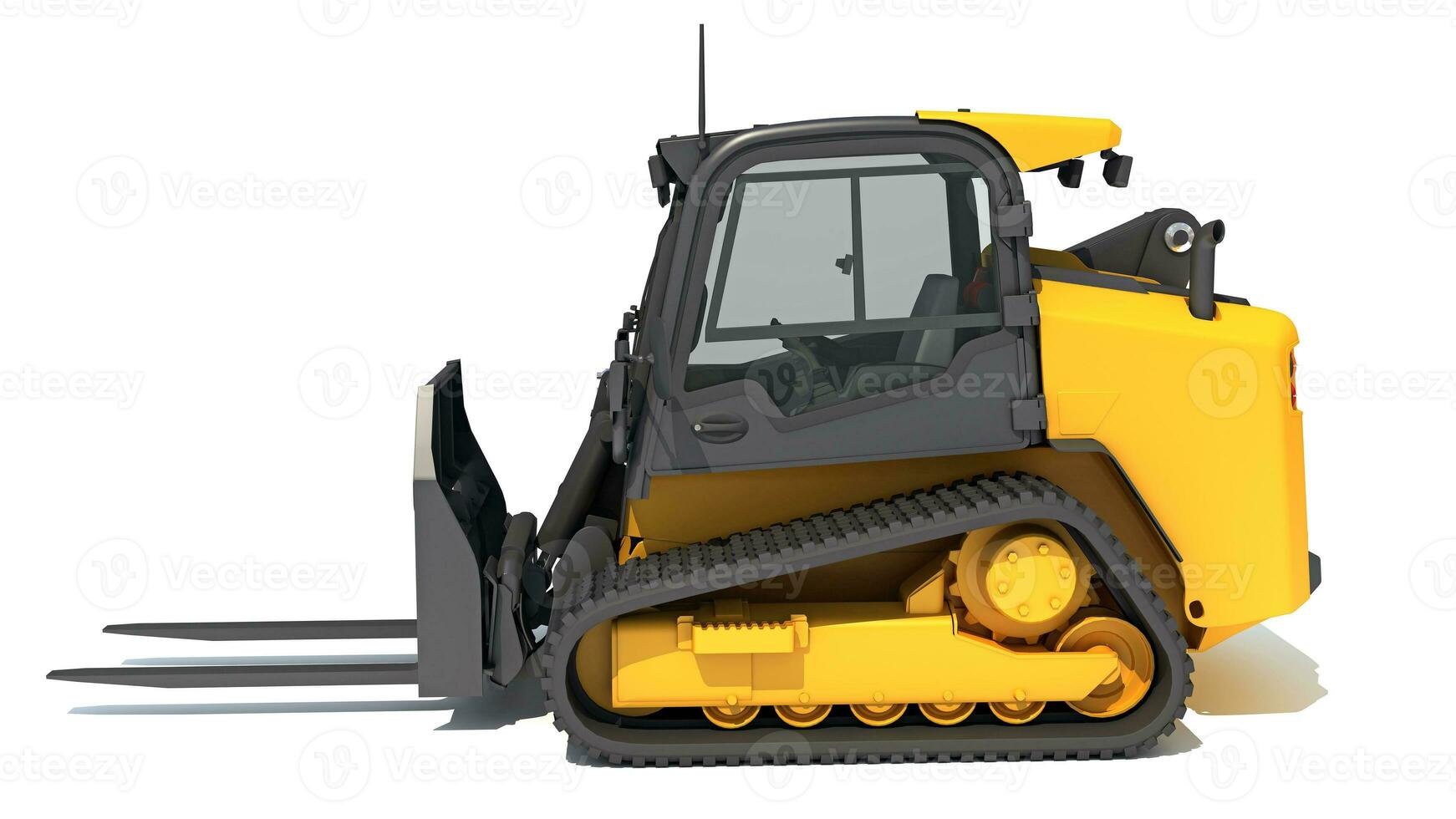 Skid Steer Loader 3D rendering on white background photo
