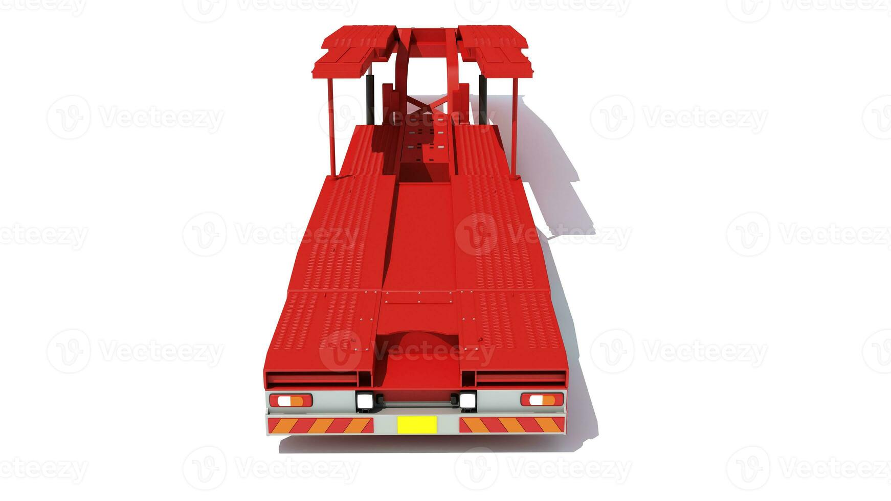 Platform Transporter Trailer 3D rendering on white background photo