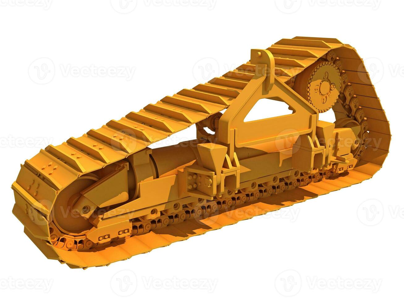 Excavator Track 3D rendering on white background photo