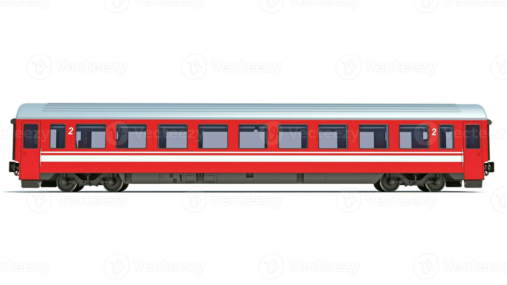 pasajero tren 3d representación en blanco antecedentes foto