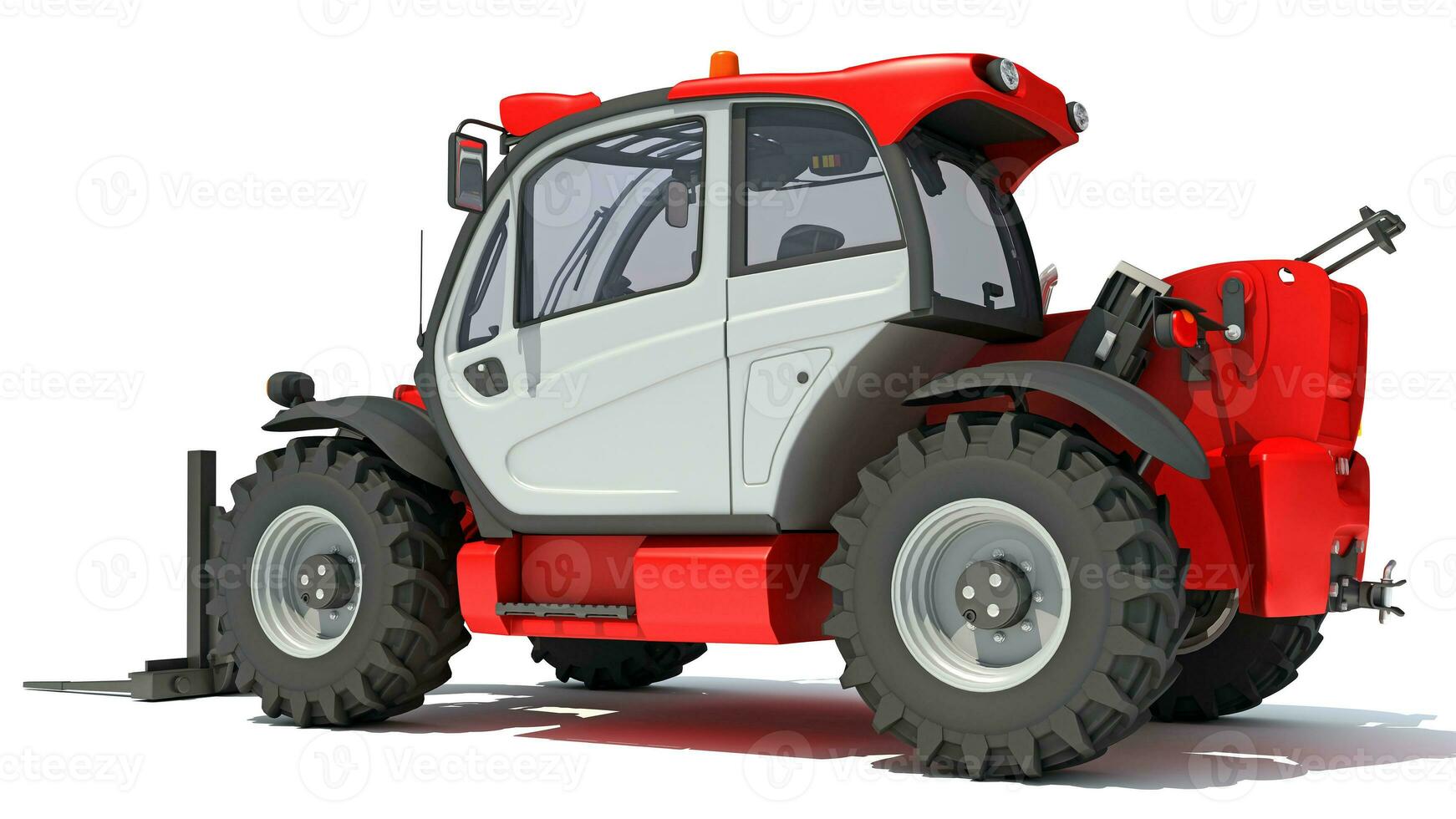 Telescopic Wheel Loader 3D rendering on white background photo