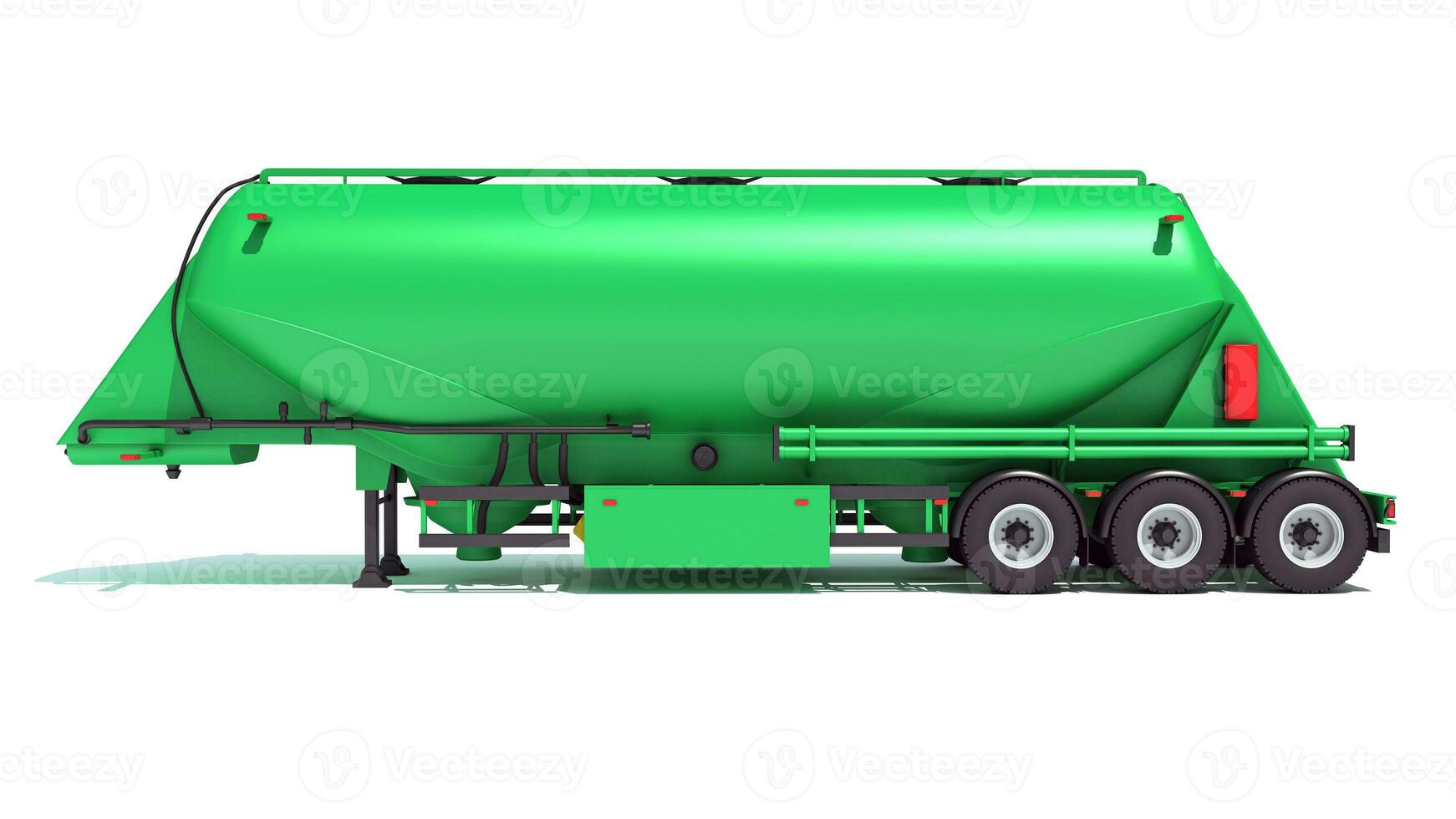 Grain trailer 3D rendering on white background photo