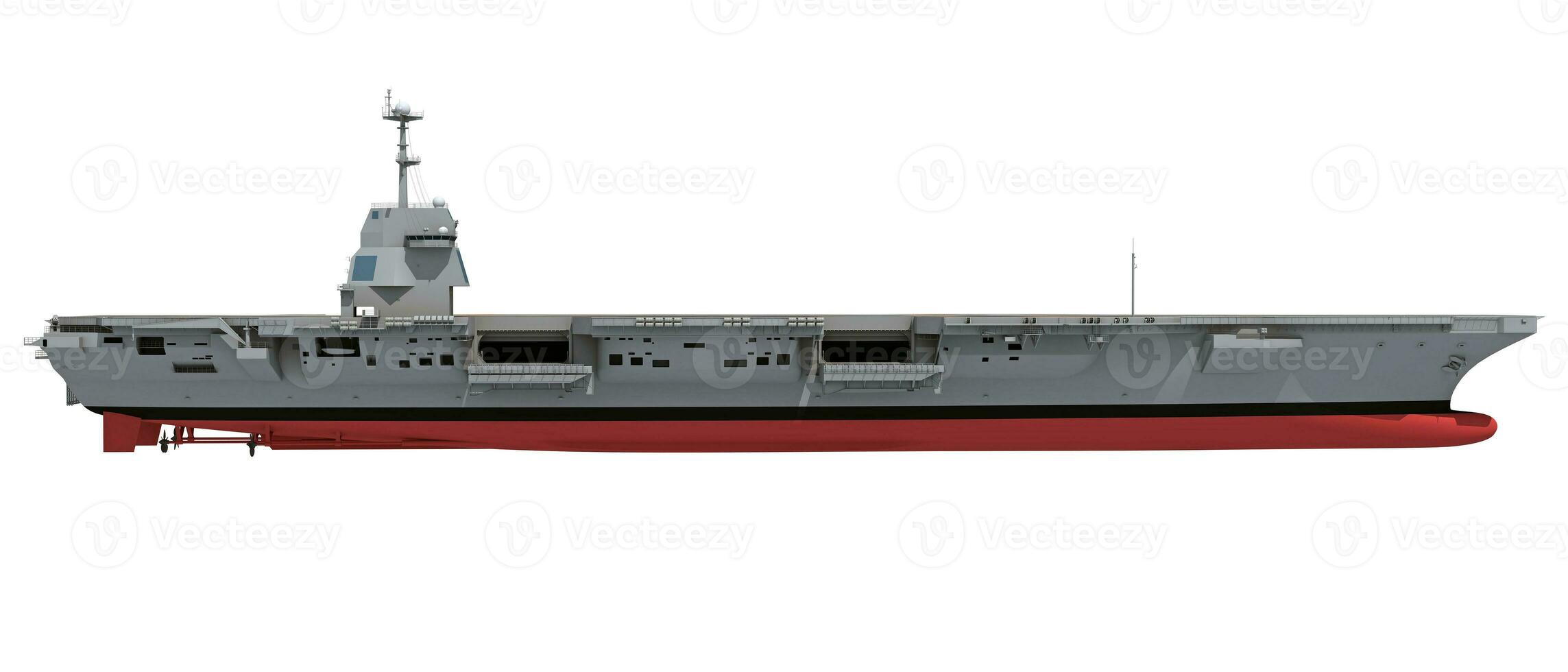 Aircraft carrier military warship, navy 3D rendering ship photo