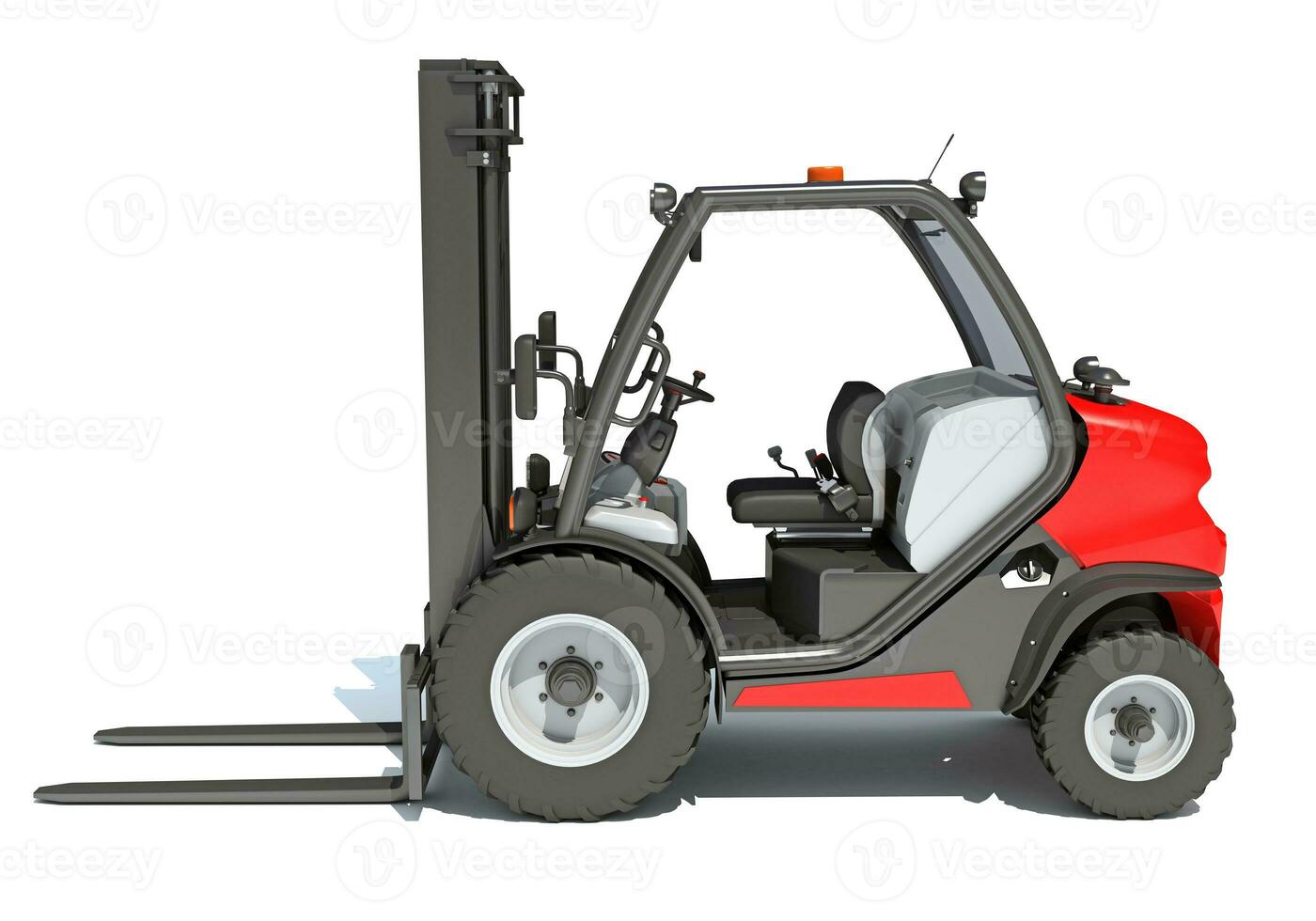 Telescopic Wheel Loader 3D rendering on white background photo