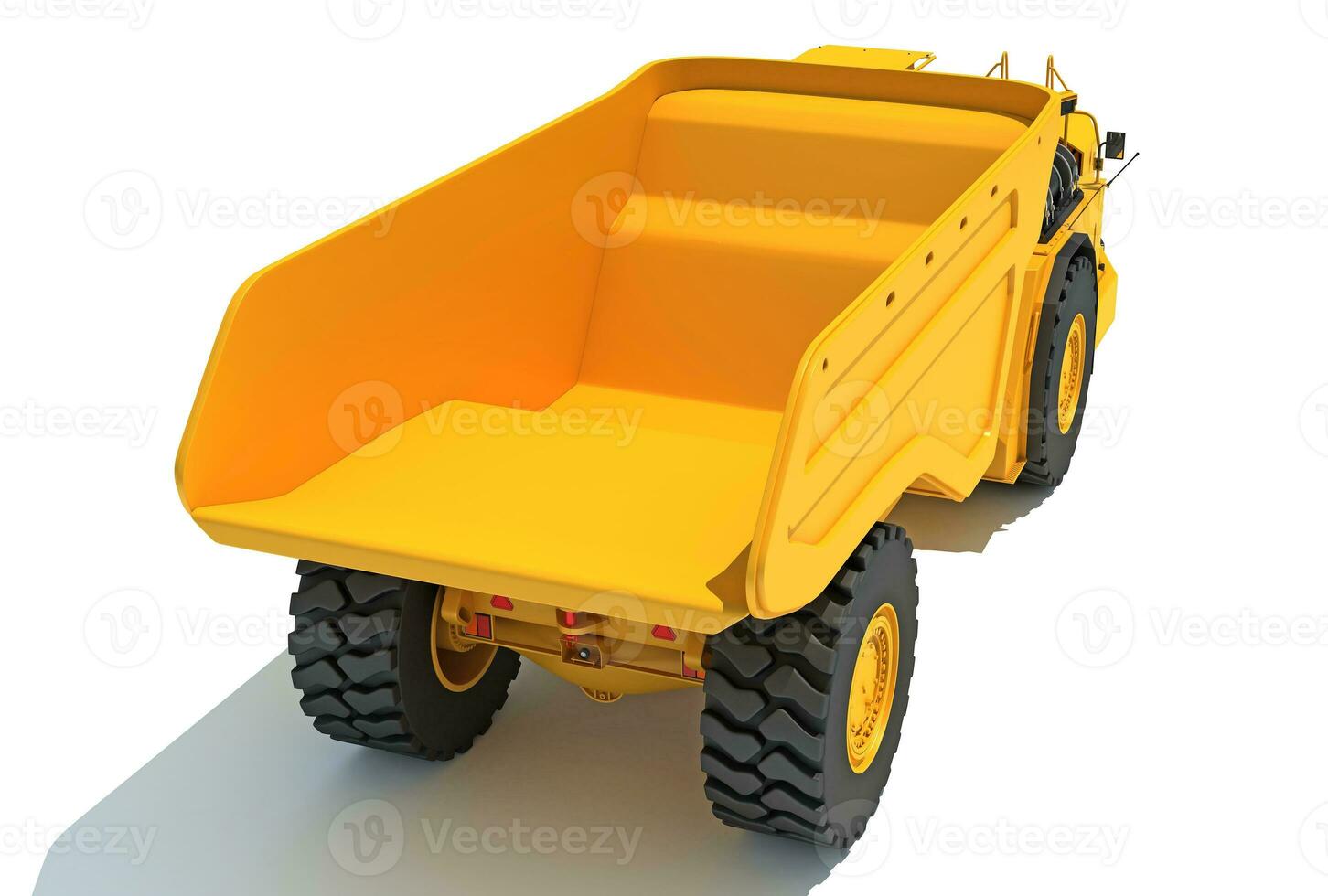 Mining Dump Truck heavy construction machinery 3D rendering on white background photo