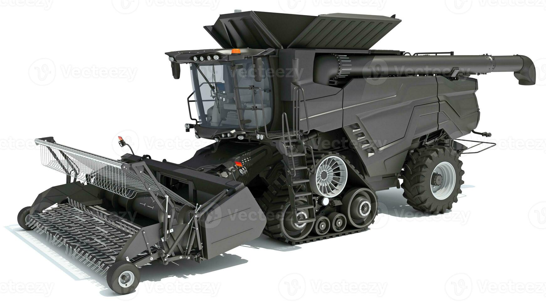Combine Harvester farm equipment 3D rendering on white background photo
