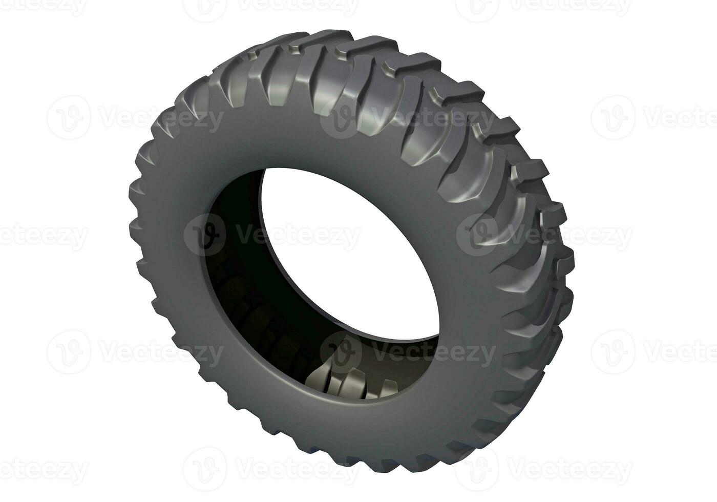 Off Road Tire 3D rendering on white background photo