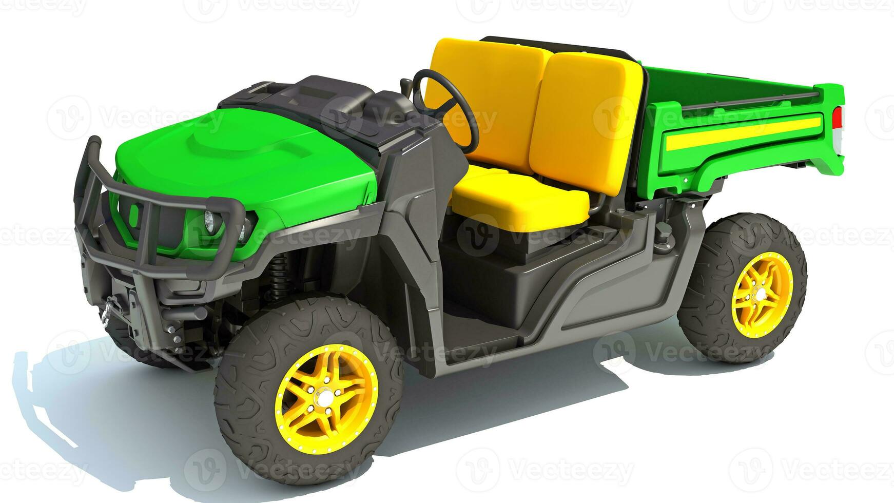 UTV Utility Vehicle 3D rendering on white background photo