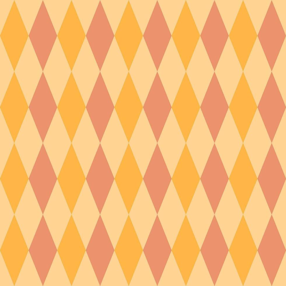 Seamless diamond pattern in yellow-orange colors. Vector graphics.