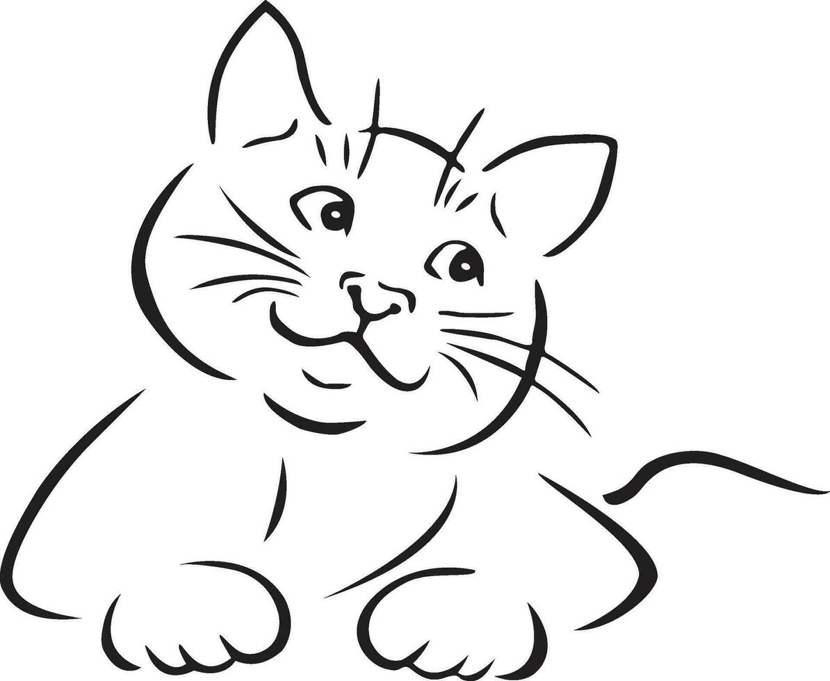 Beautiful Cat Artwork vector