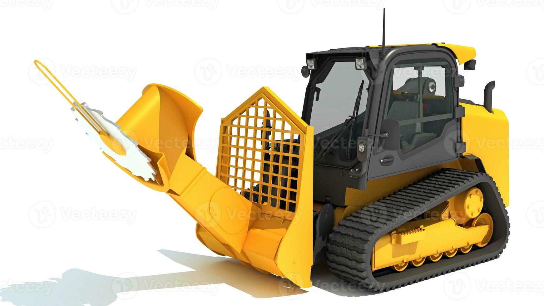 Skid Steer Loader 3D rendering on white background photo