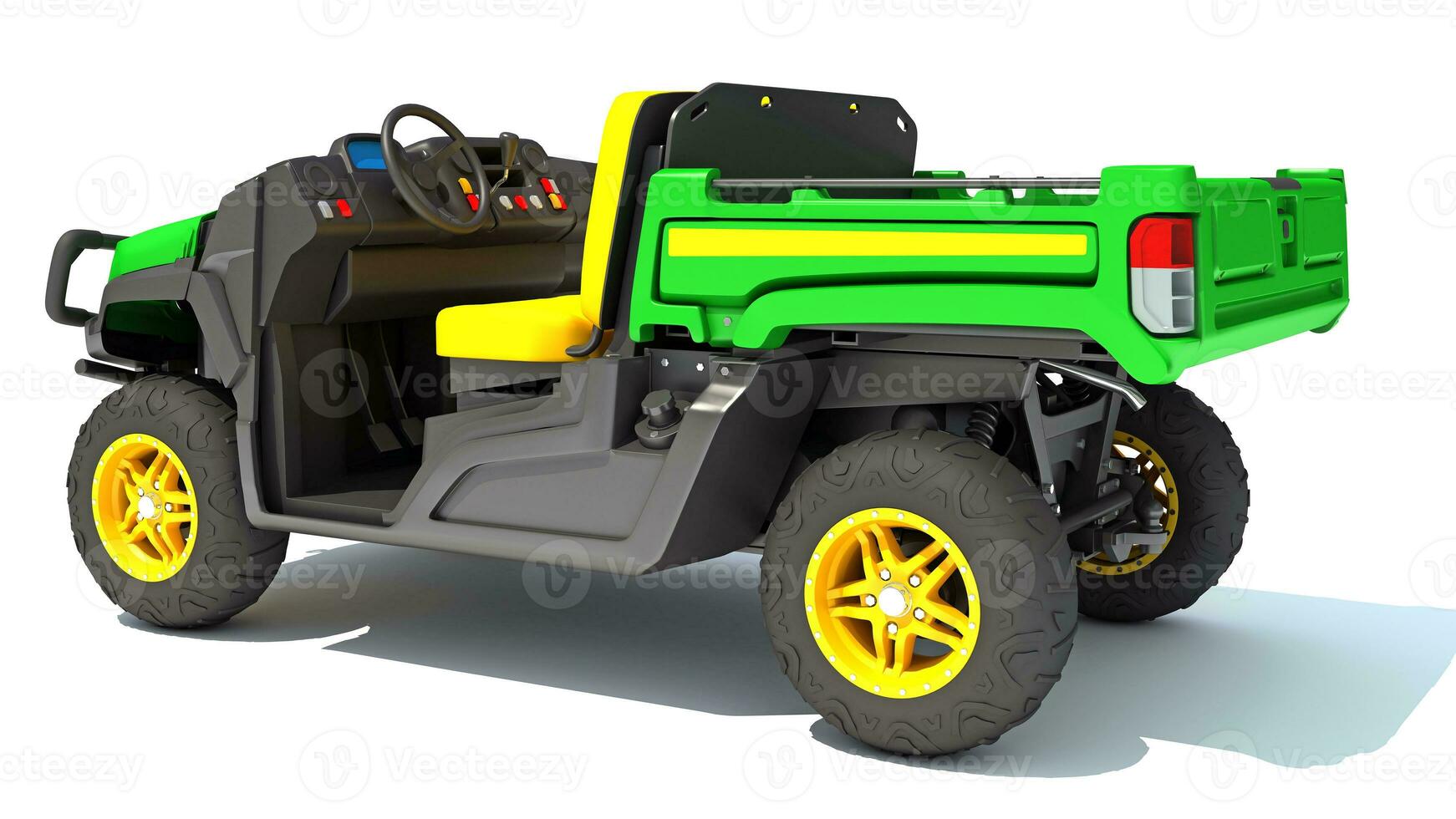 UTV Utility Vehicle 3D rendering on white background photo