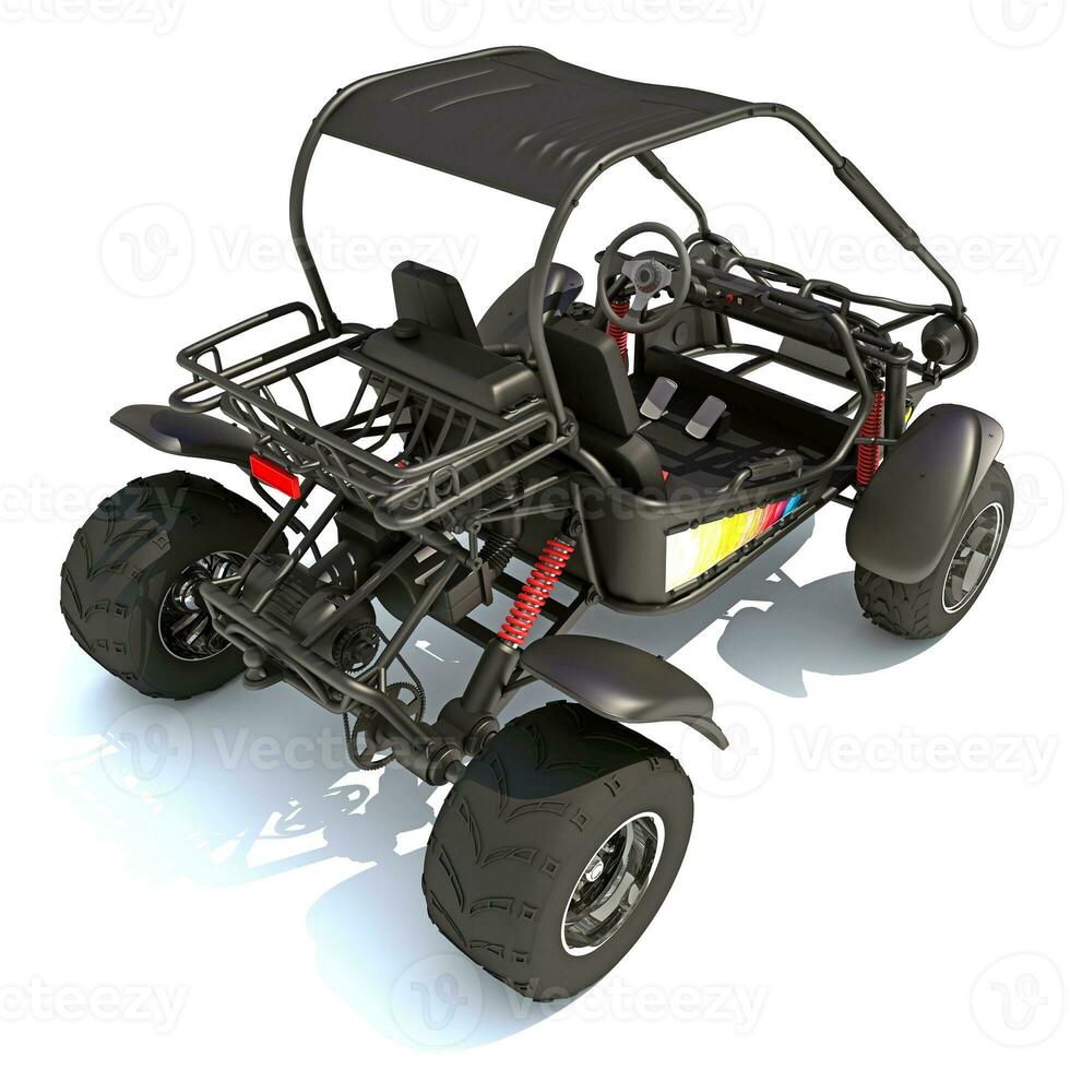 Off Road Dune Buggy 3D rendering on white background photo