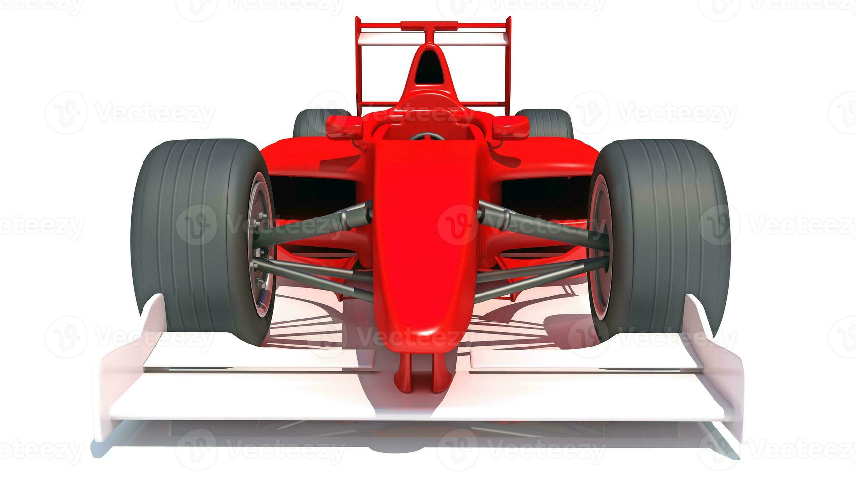 Race Car 3D rendering on white background photo