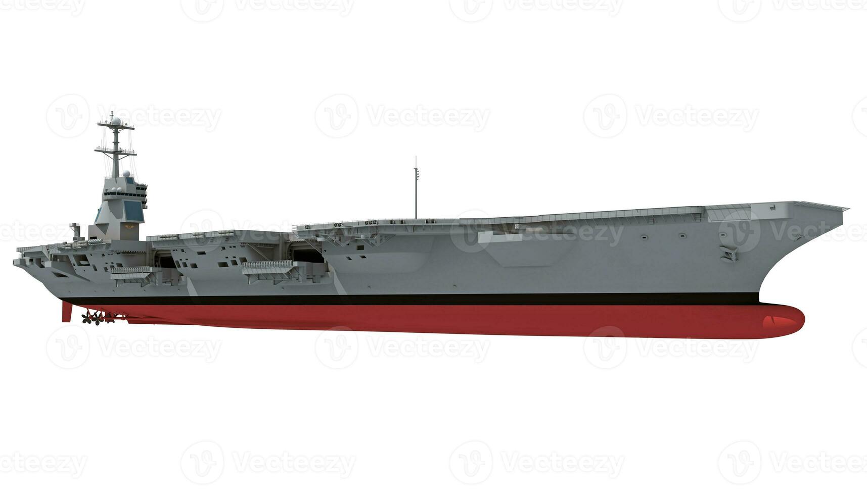 Aircraft carrier military warship, navy 3D rendering ship photo