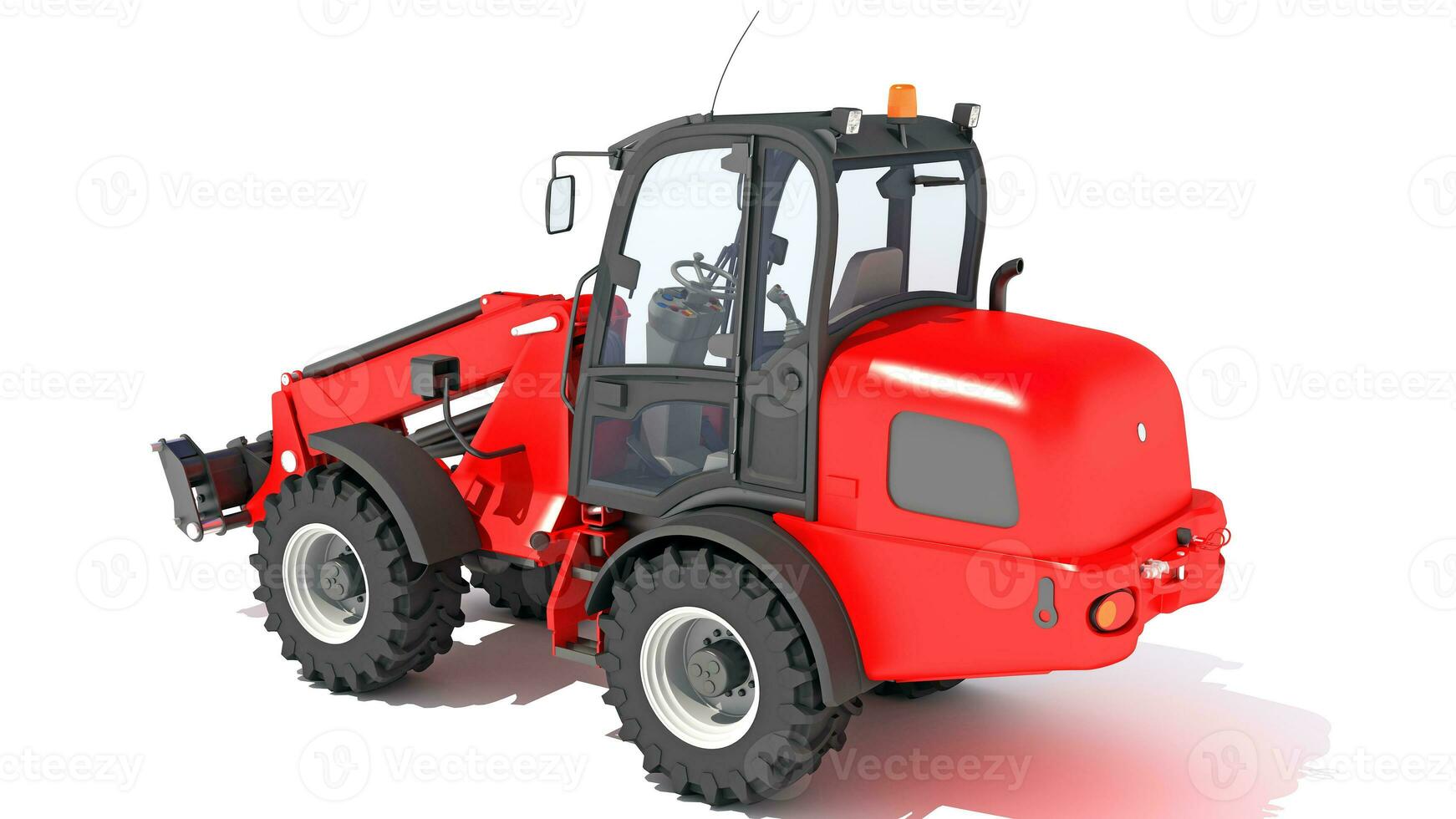 Telescopic Wheel Loader 3D rendering on white background photo