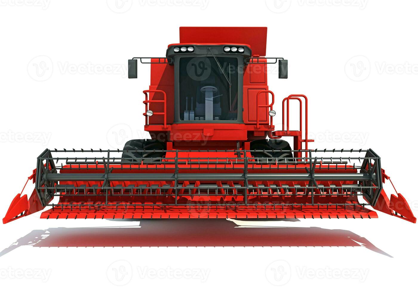 Farm Combine Harvester 3D rendering on white background photo