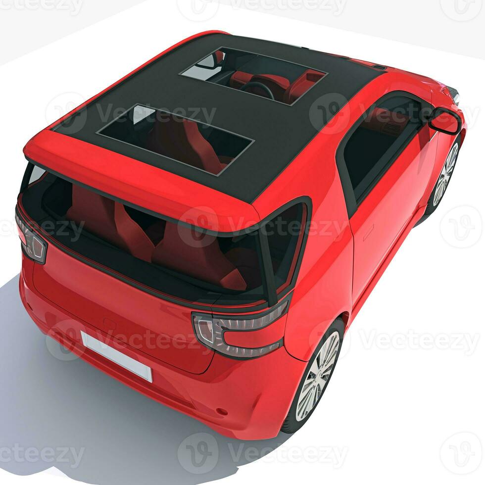 Car 3D rendering on white background photo