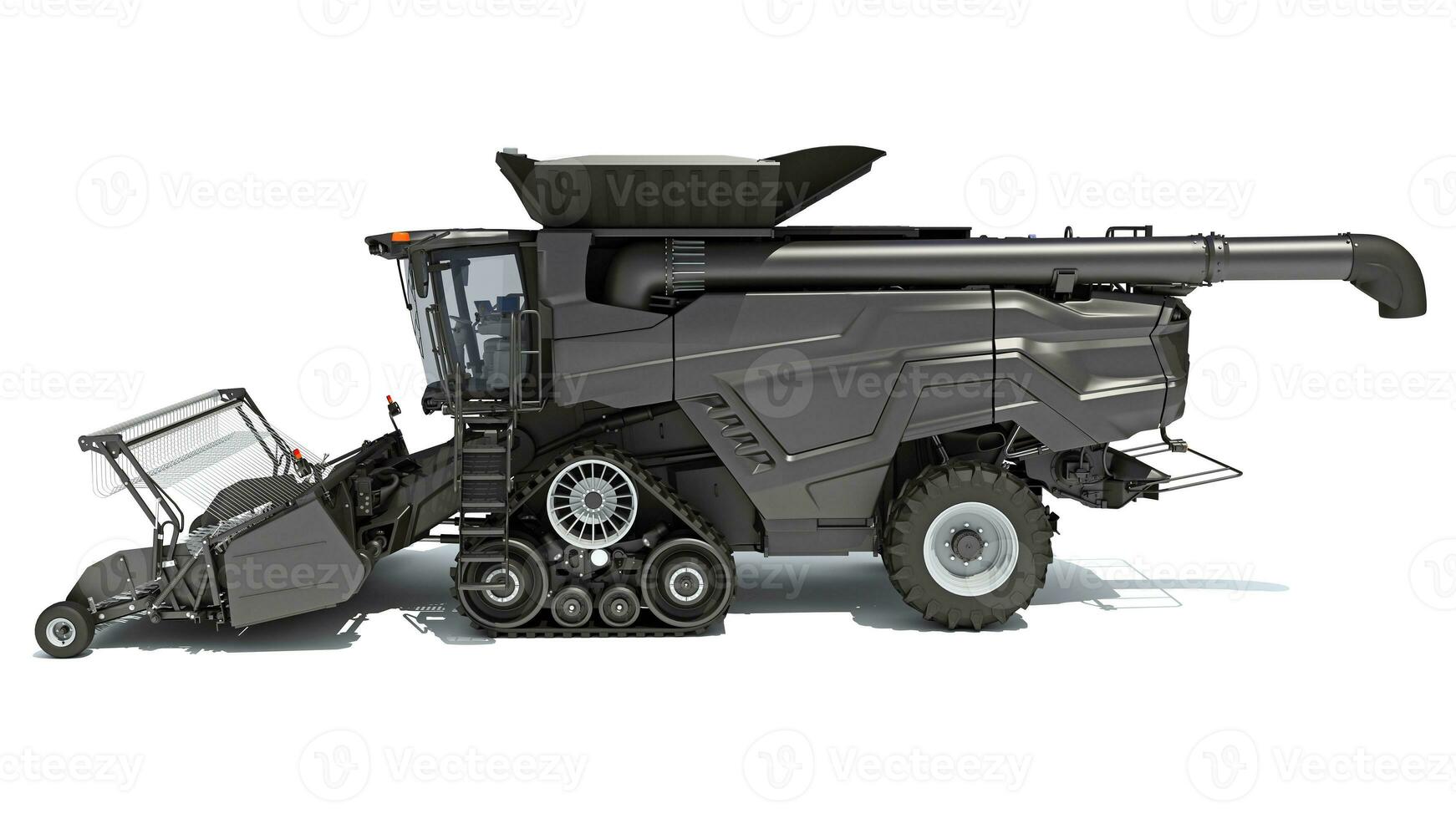 Combine Harvester farm equipment 3D rendering on white background photo