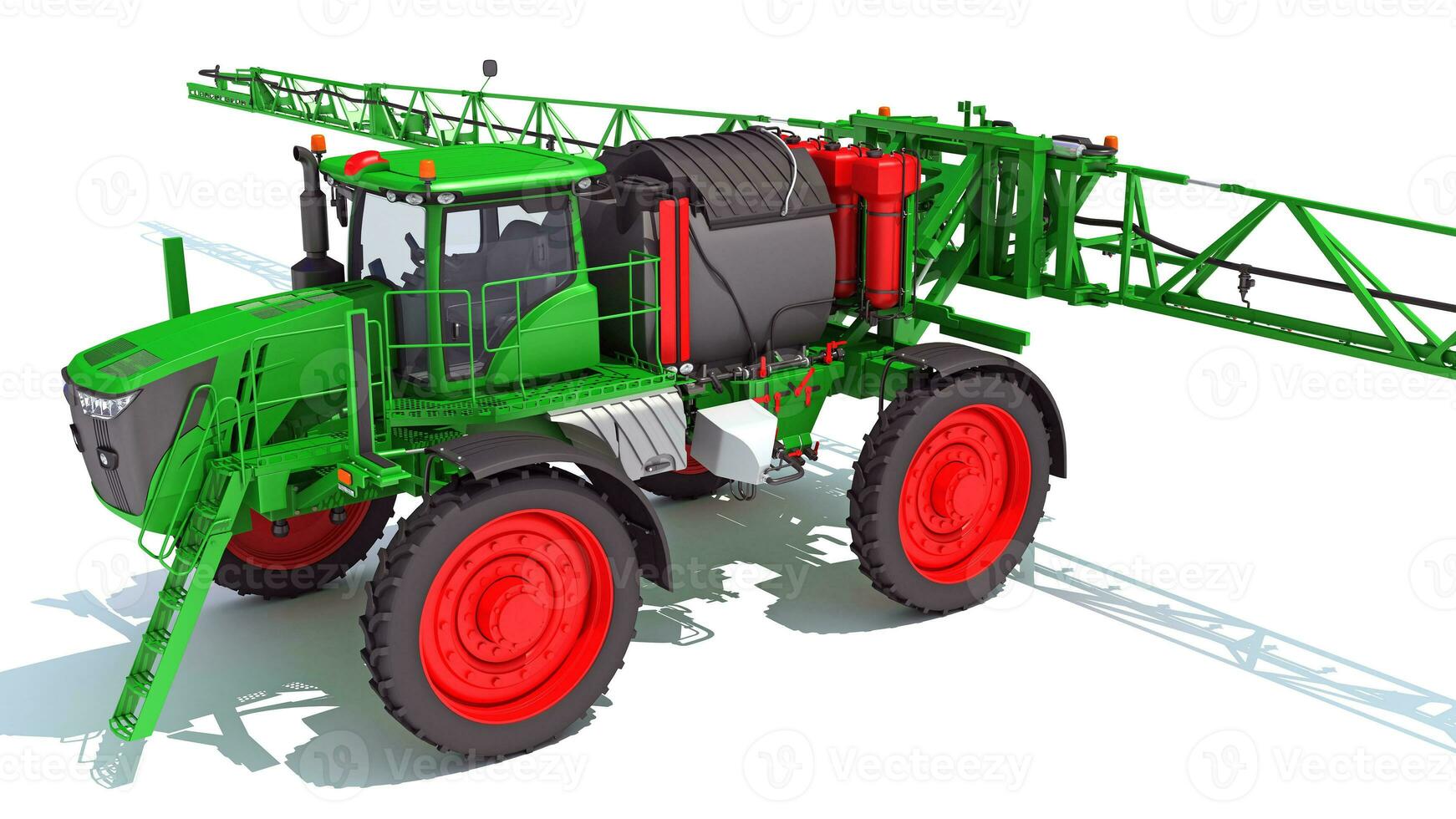 Self Propelled Farm Sprayer 3D rendering on white background photo