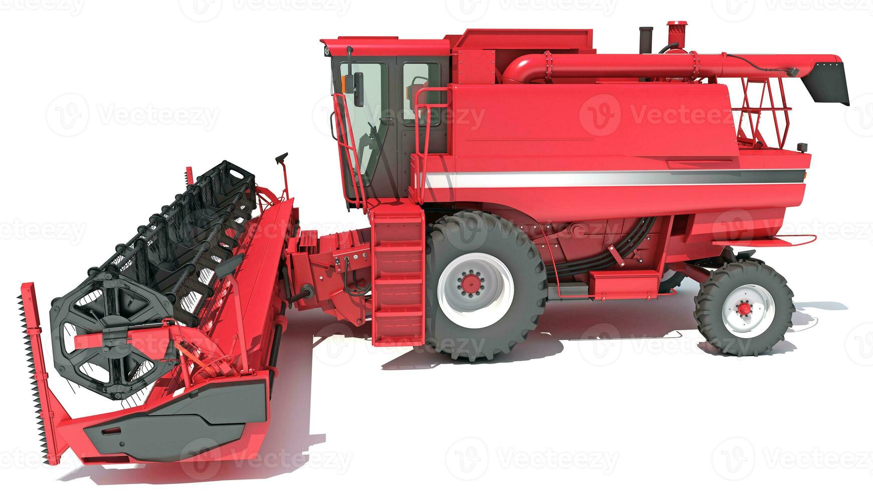 Farm Combine Harvester 3D rendering on white background photo