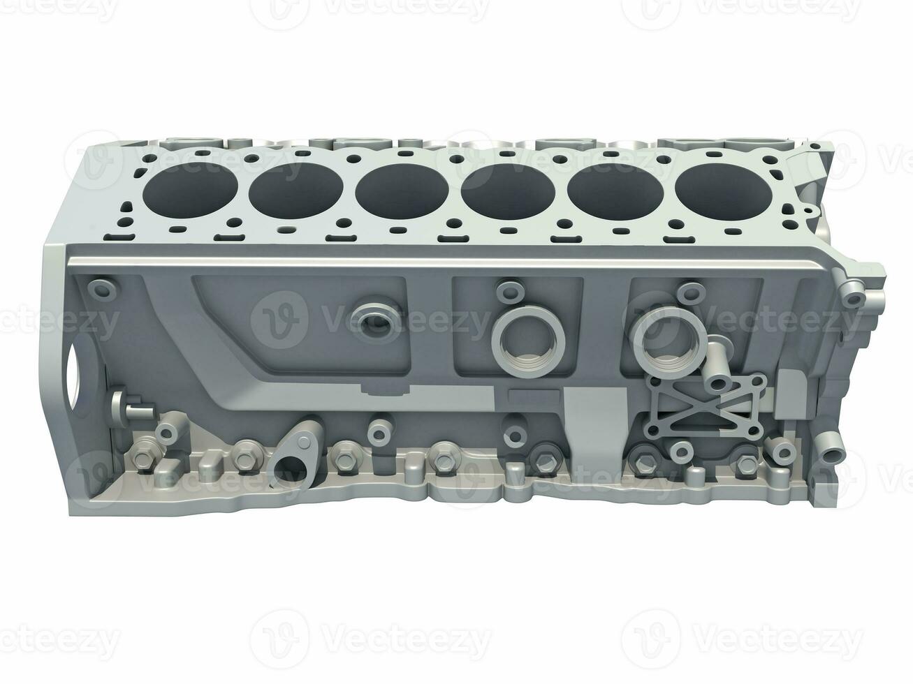 V12 Engine Block vehicle part 3D rendering on white background photo
