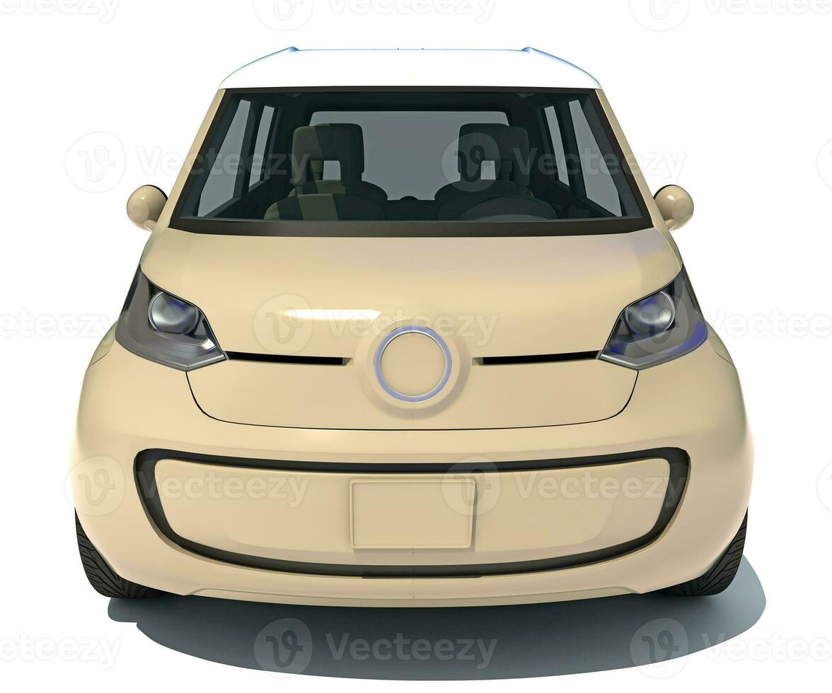 Car 3D rendering on white background photo