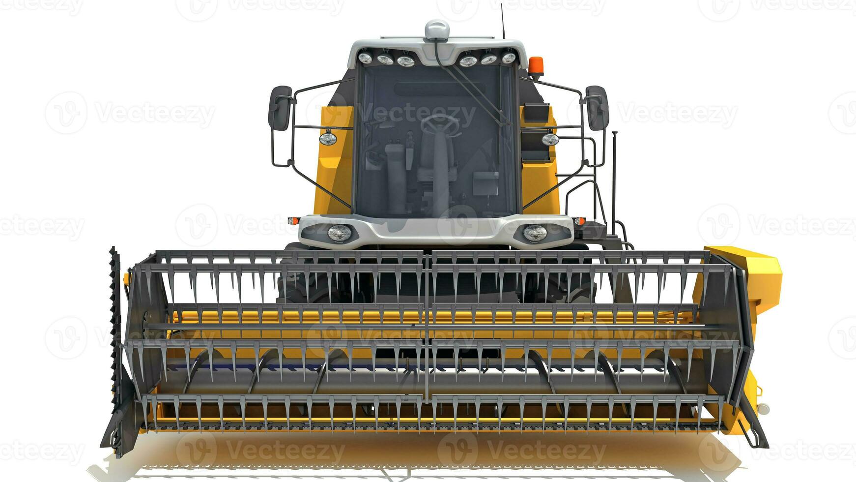 Combine Harvester farm equipment 3D rendering on white background photo