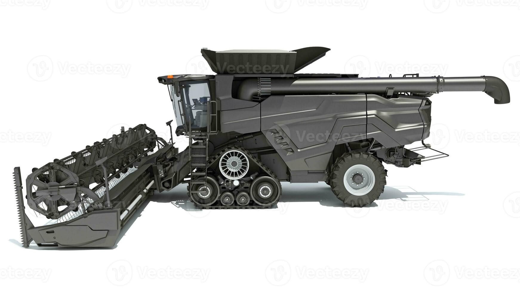 Combine Harvester farm equipment 3D rendering on white background photo