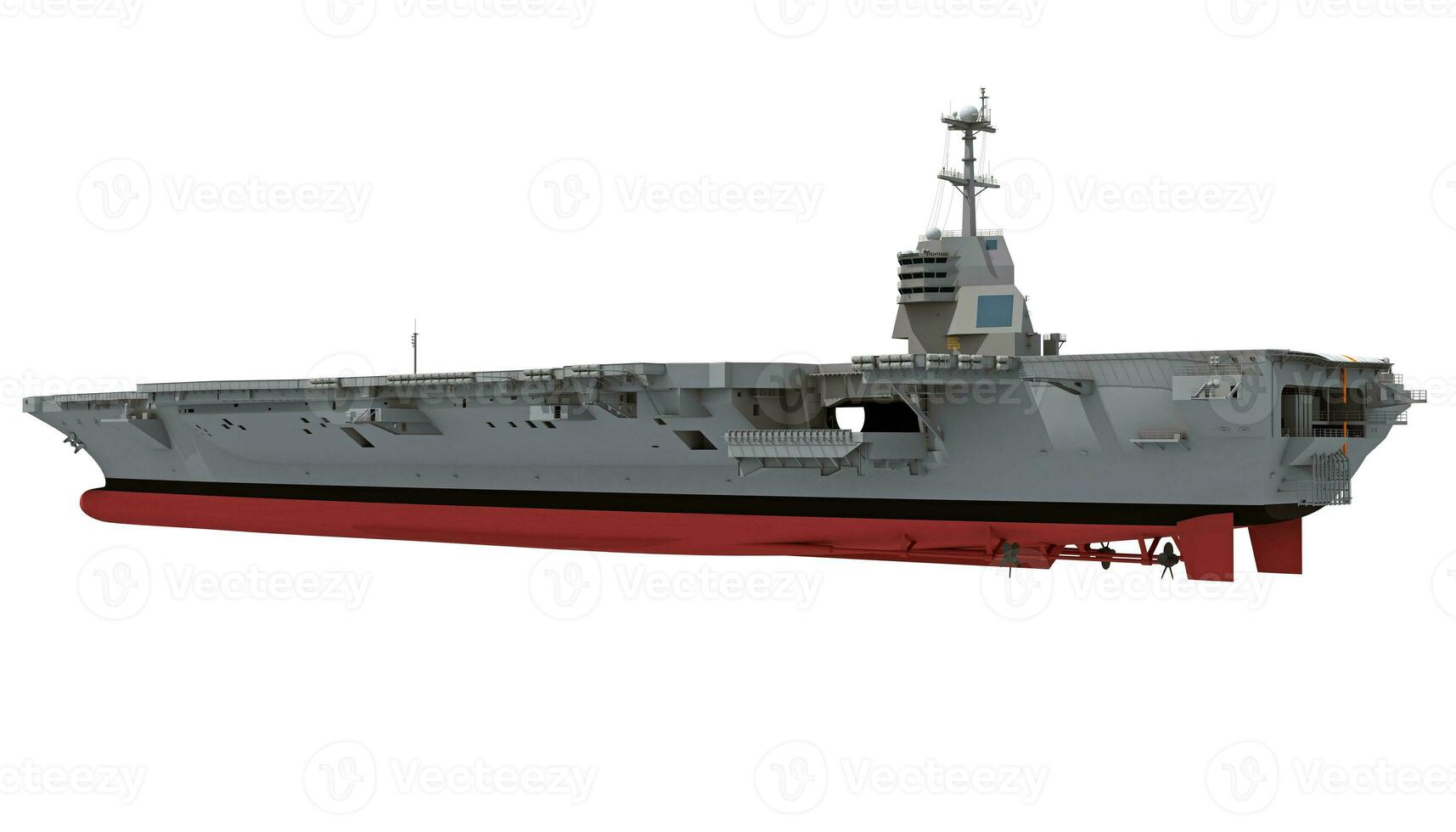 Aircraft carrier military warship, navy 3D rendering ship photo