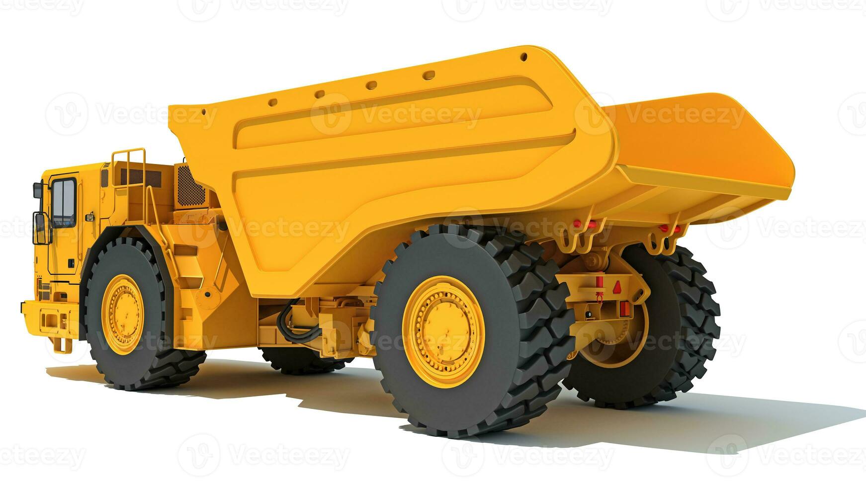 Mining Dump Truck heavy construction machinery 3D rendering on white background photo