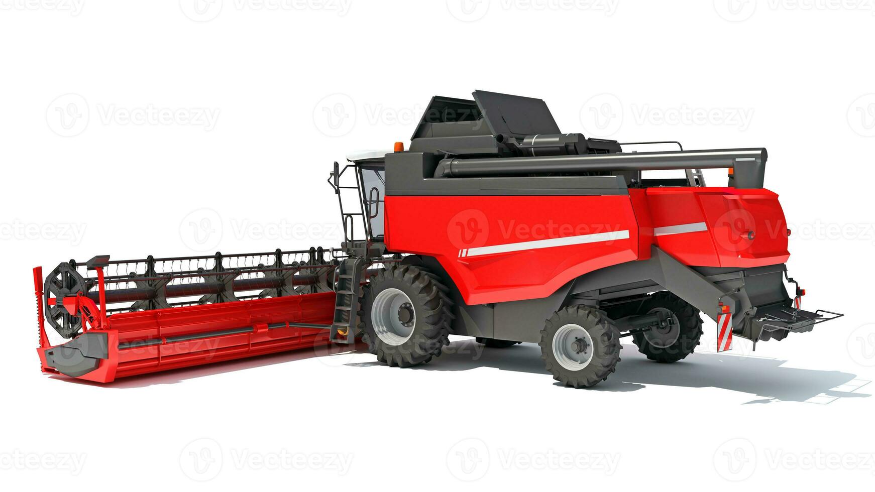 Combine Harvester farm equipment 3D rendering on white background photo