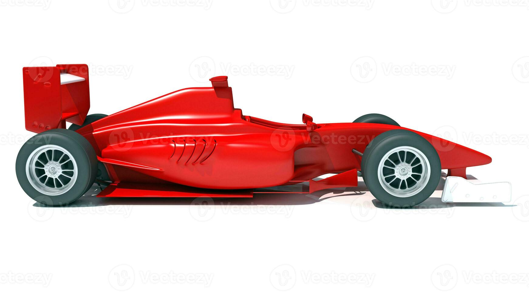 Race Car 3D rendering on white background photo