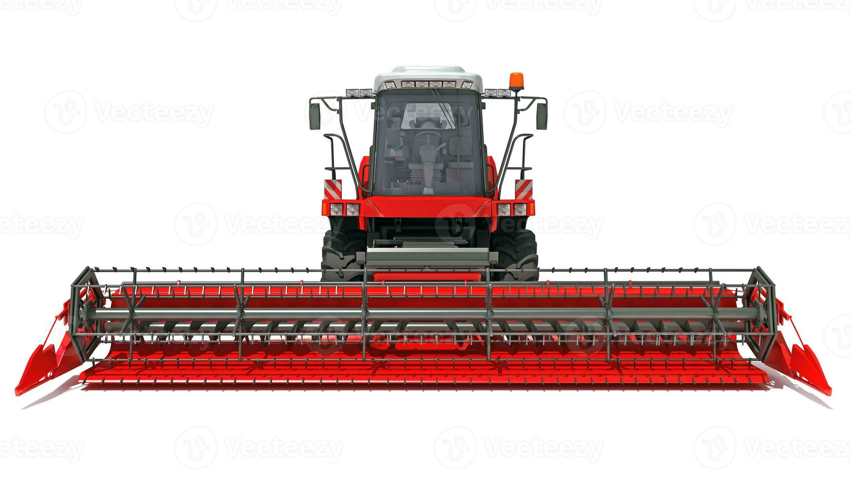 Combine Harvester 3D rendering on white background photo