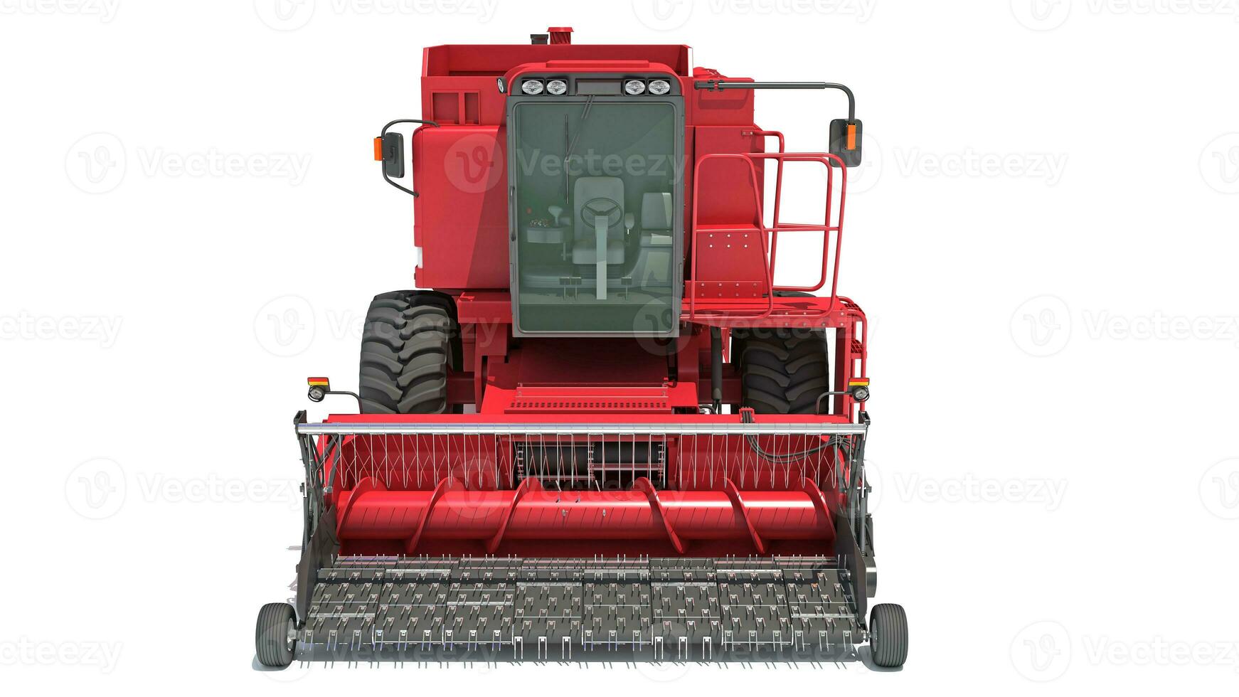 Farm Combine Harvester 3D rendering on white background photo